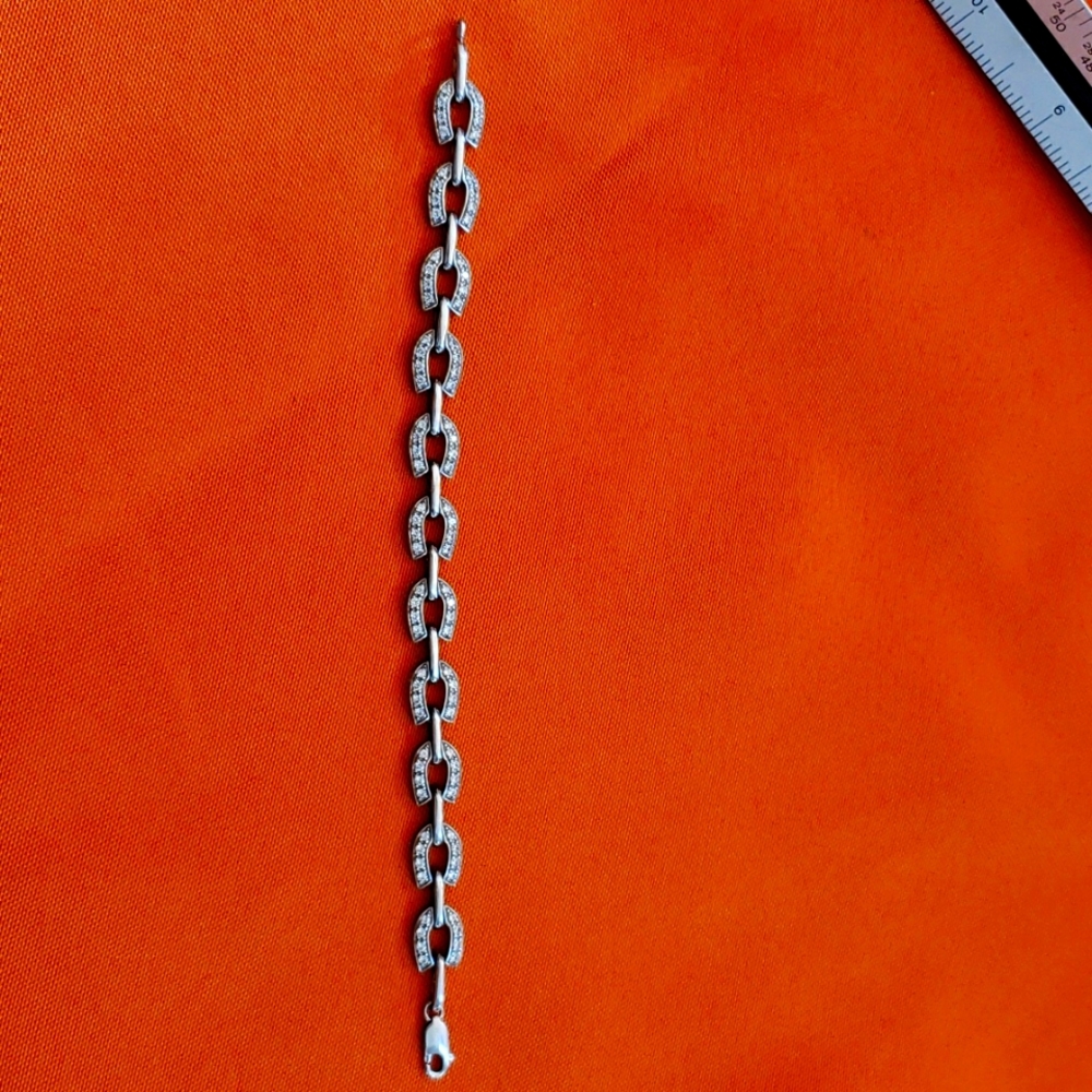 Sterling silver cubic zirconia bracelet